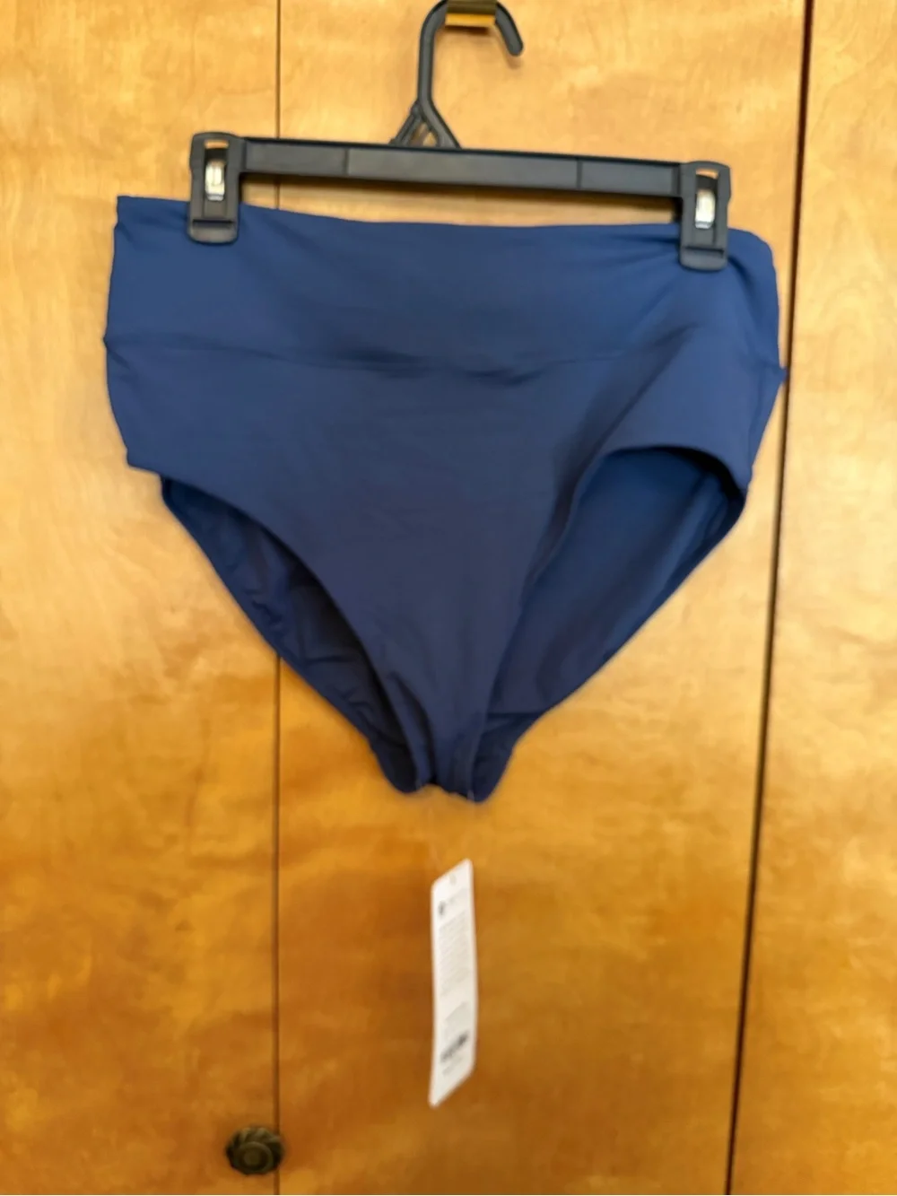 NWT * CRZ YOGA High-Waisted Bikini Bottom Insignia Blue Size Large